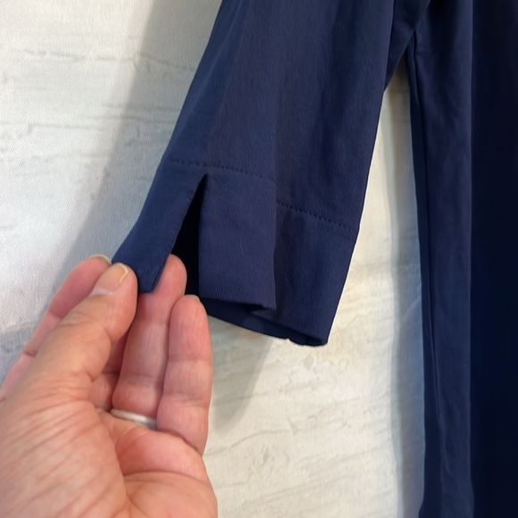 J. Jill Wearever Collection 3/4 Sleeve Navy Blue Casual Basic Top Size S - Picture 4 of 13